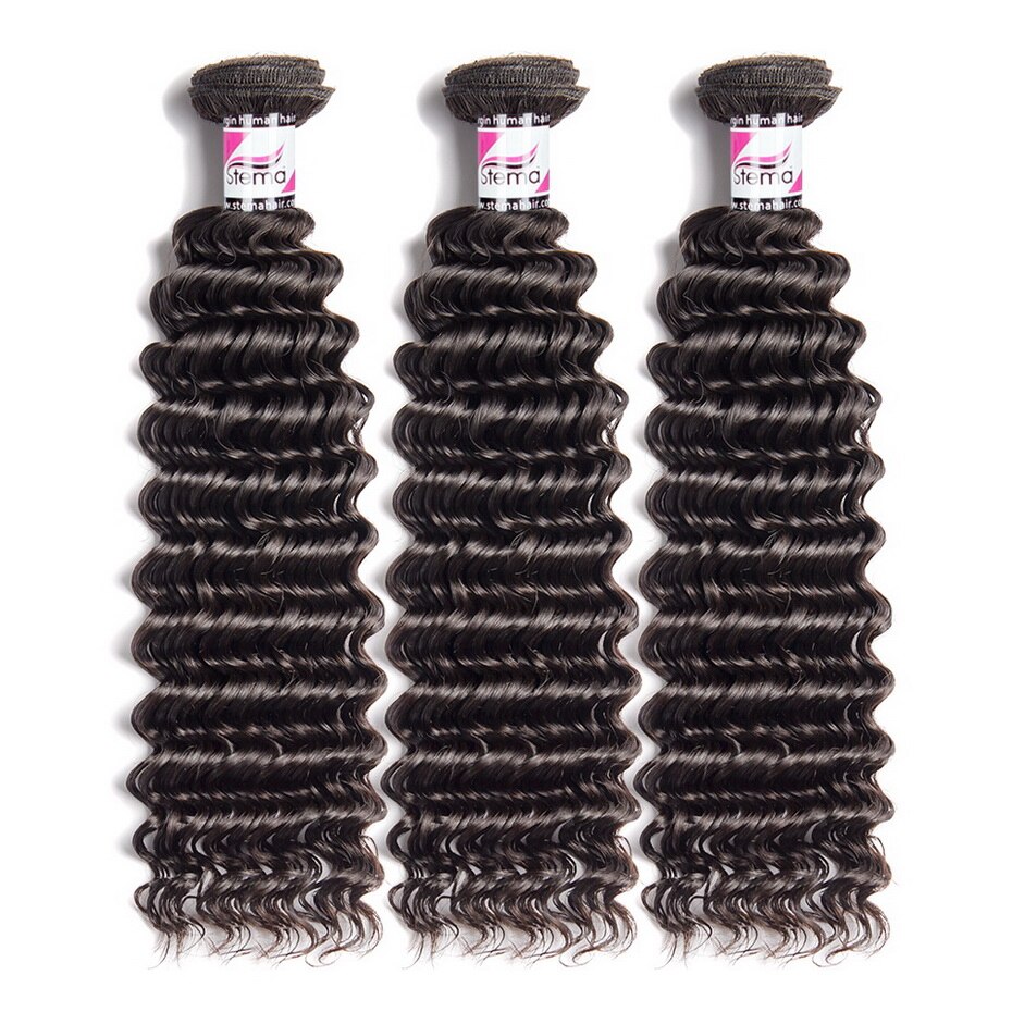 Stema Hair 1/3/4 pcs Deep Wave Virgin Hair Bundles